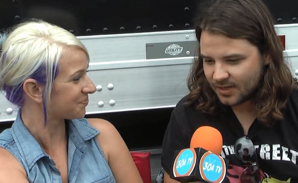 brent cobb backstage with cortni bird