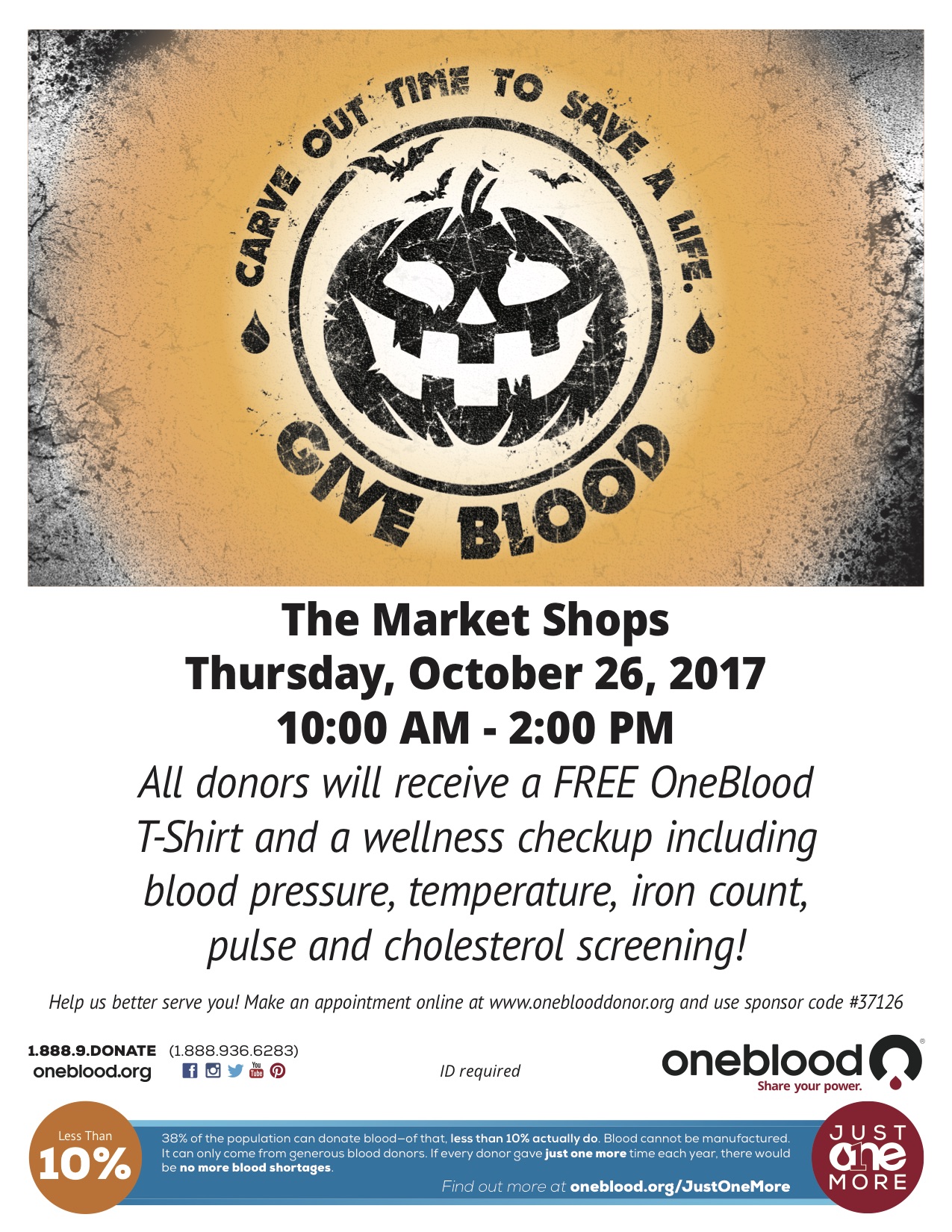 The Market Shops to Host OneBlood Drive