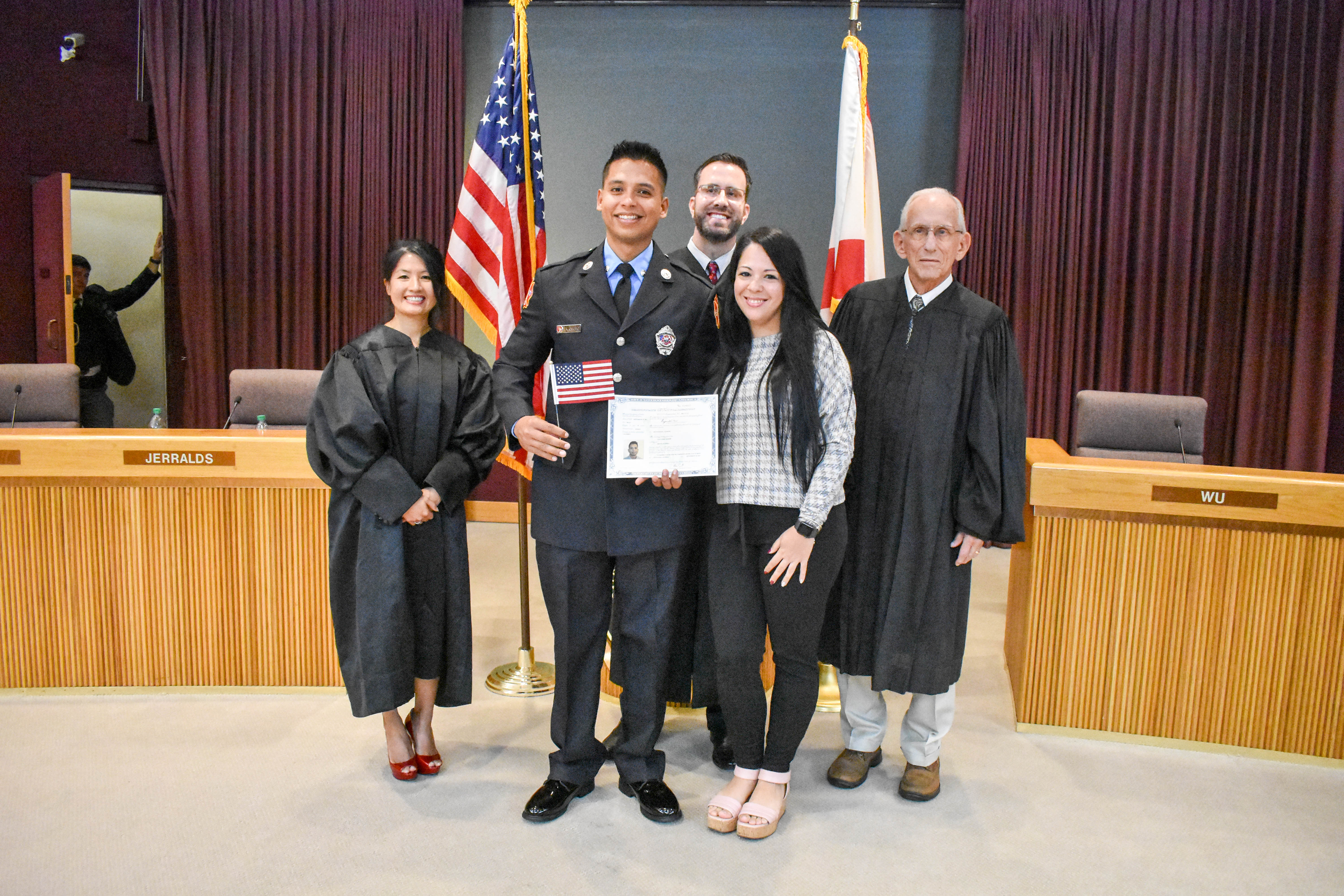 Walton County Fire Rescue Firefighter Parademic Alejandro Osorio became a U.S Citizen today