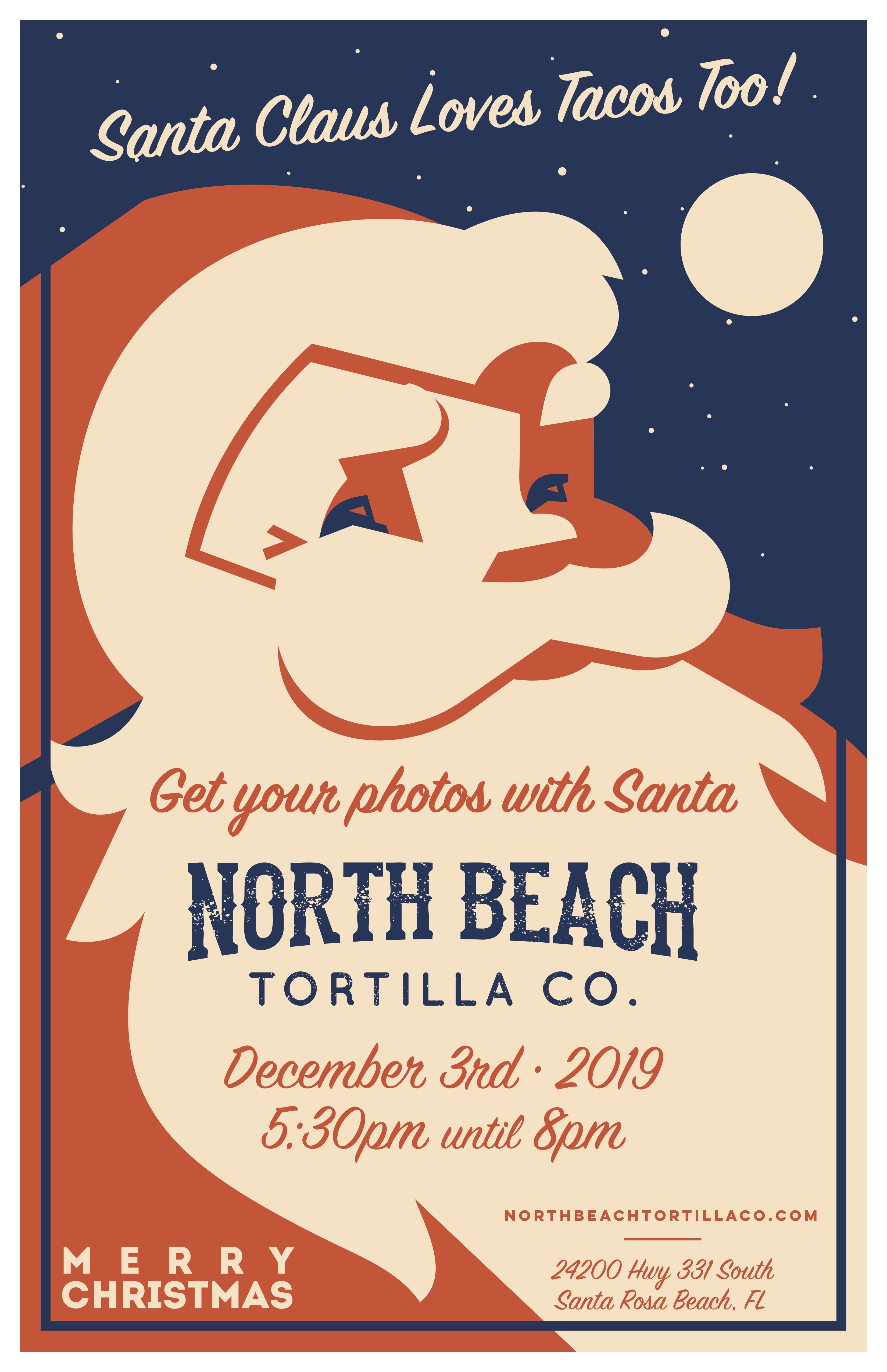Photos with Santa Claus at North Beach Tortilla Co