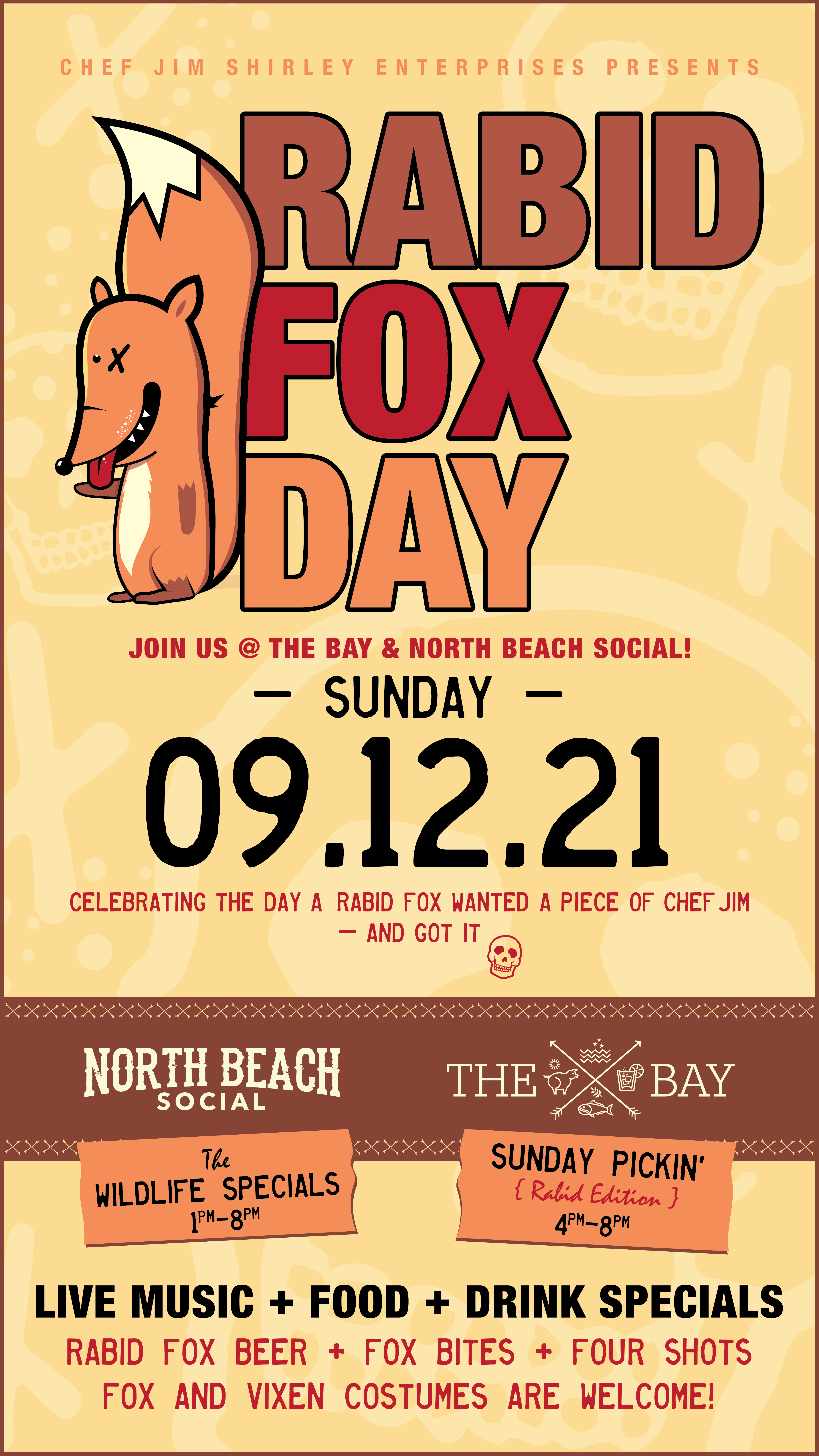 Celebrate Rabid Fox Day at The Bay and North Beach Social
