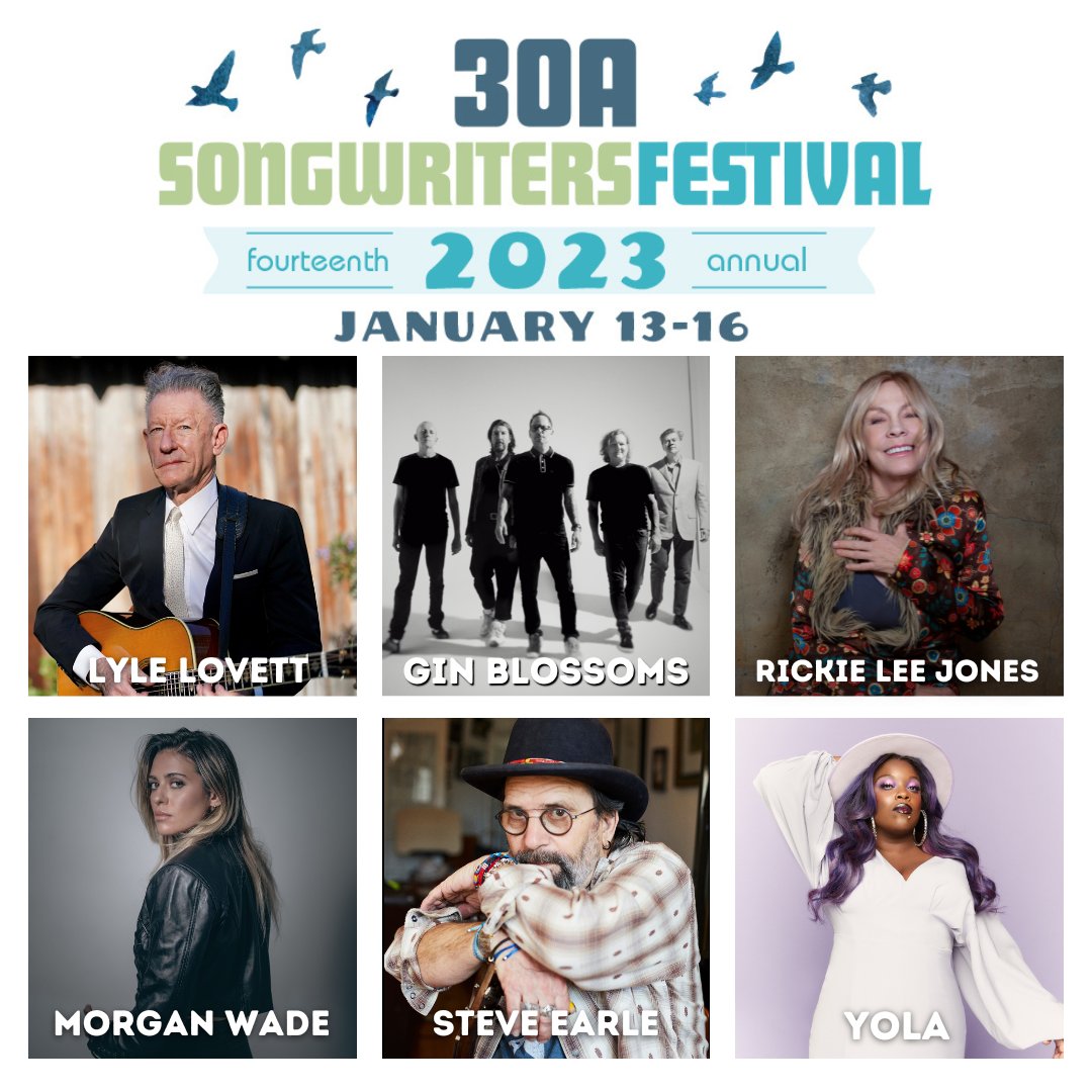 30A SONGWRITERS FESTIVAL announces 2023 headliners including Lyle Lovett, Gin Blossoms