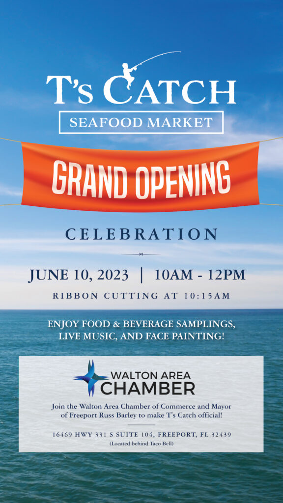 T's Catch Seafood Market Grand Opening and Ribbon Cutting in Freeport, FL