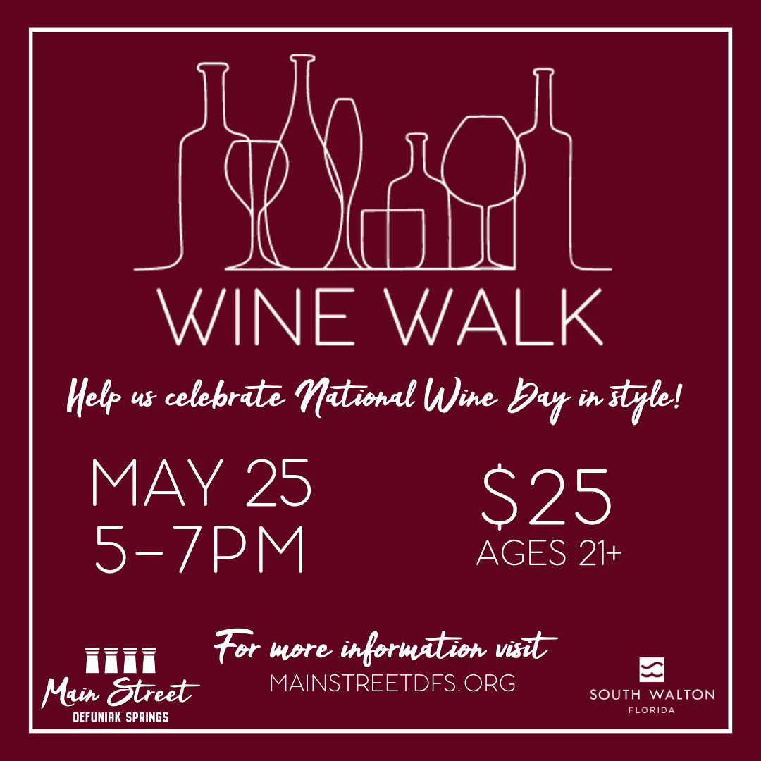 Main Street DeFuniak Springs Hosts First Wine Walk