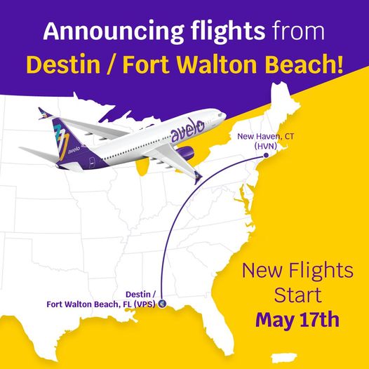 Avelo Airlines Announces Exclusive Nonstop Service from Destin / Fort Walton Beach