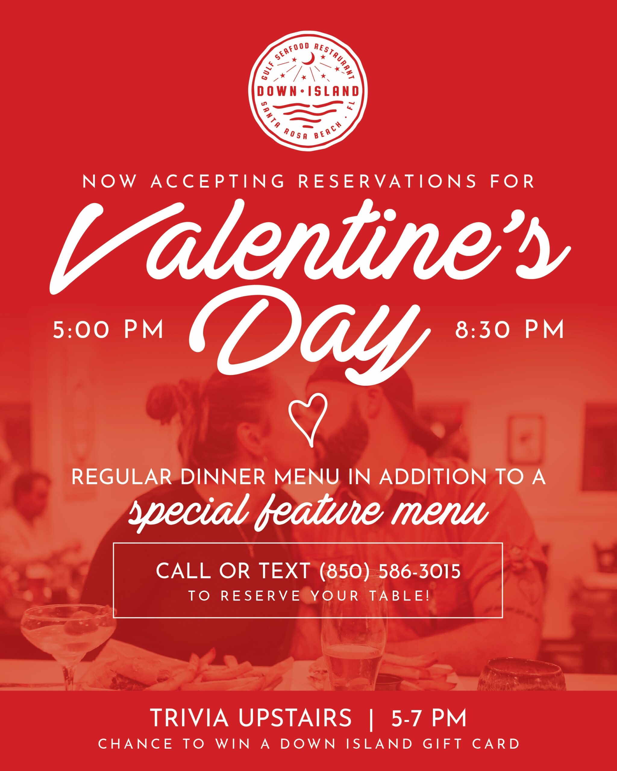 Down Island to Host Valentine’s Dinner with Optional Trivia