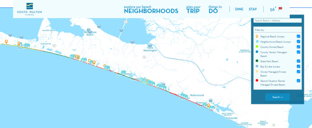 Walton County is home to four state parks, three of which offer access to the Gulf of Mexico