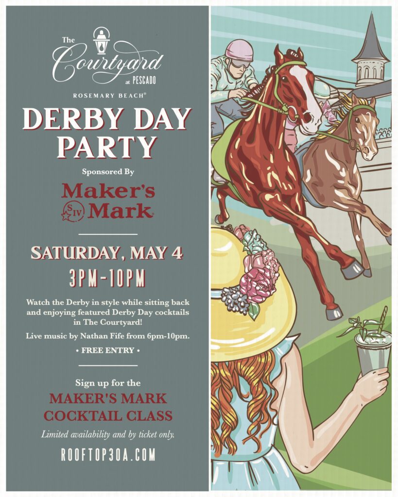 The Courtyard at Pescado to Host Kentucky Derby Party and Maker's Mark Cocktail Class