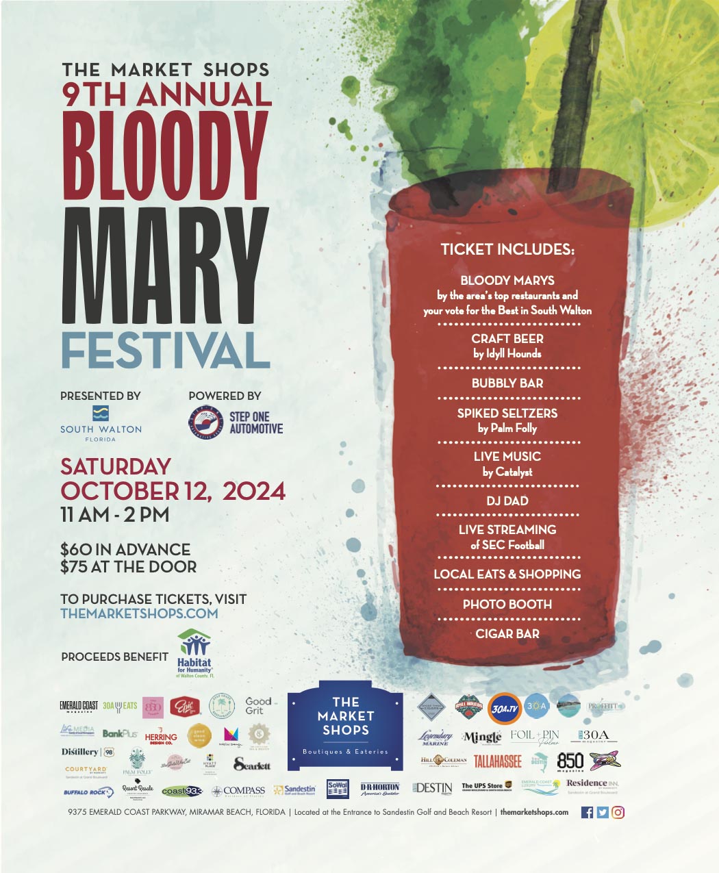 The Market Shops Ninth Annual Bloody Mary Festival Set for October 12th 2024