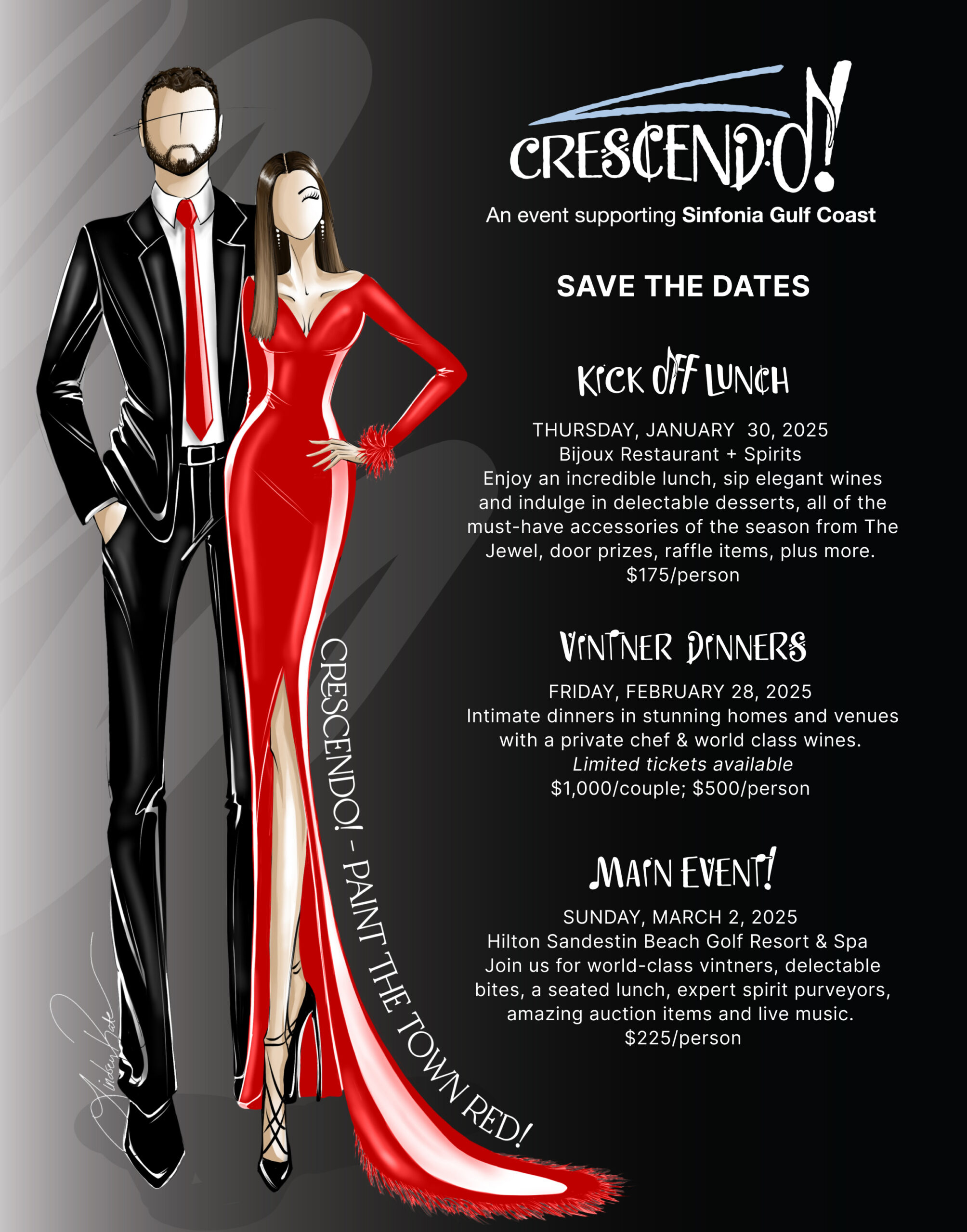 SAVE THE DATES FOR SINFONIA GULF COAST ANNUAL FUNDRAISER CRESCENDO!