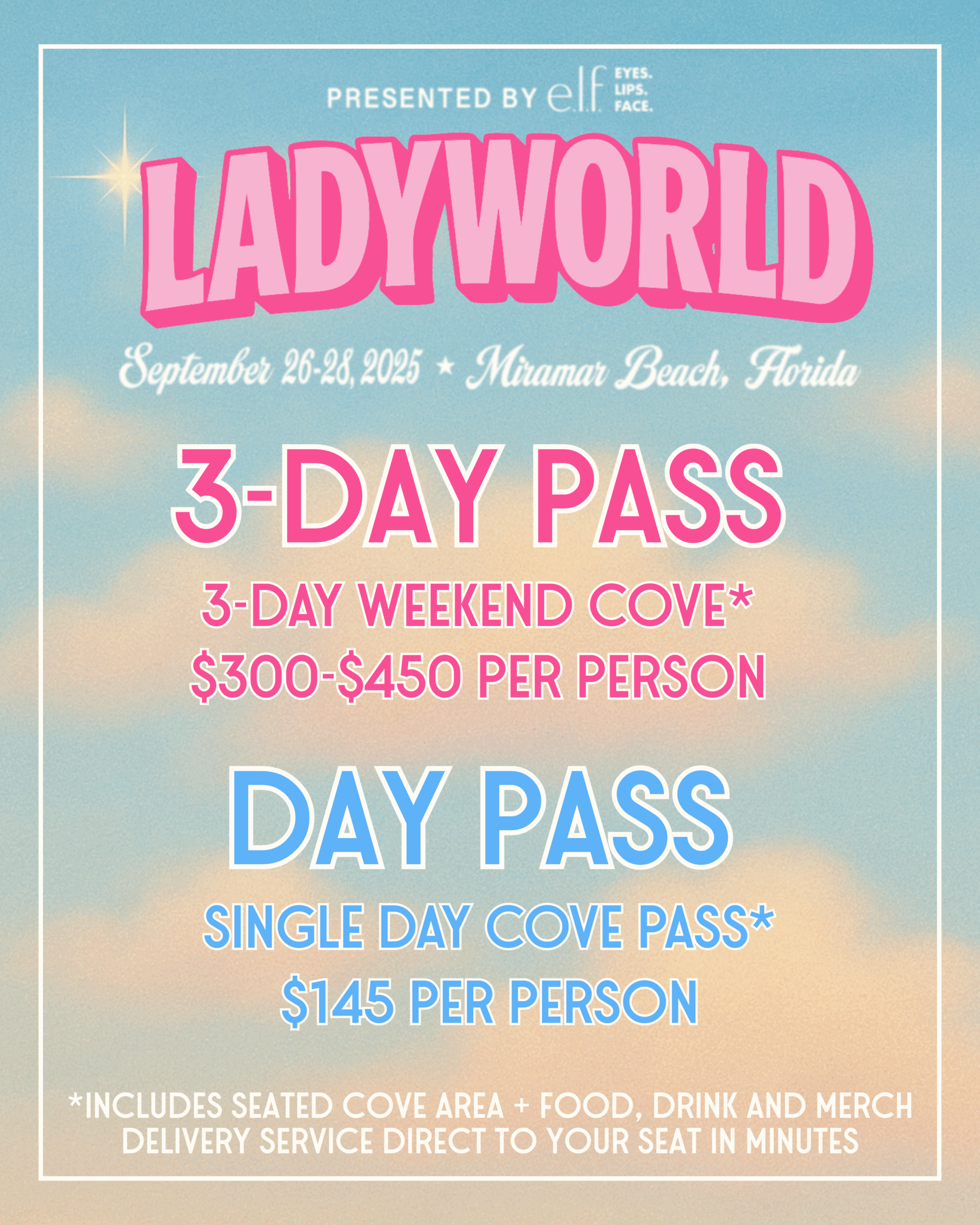 Ladyworld Presented by e.l.f. Cosmetics, Announces Activities Lineup and Launches Day-Pass Option