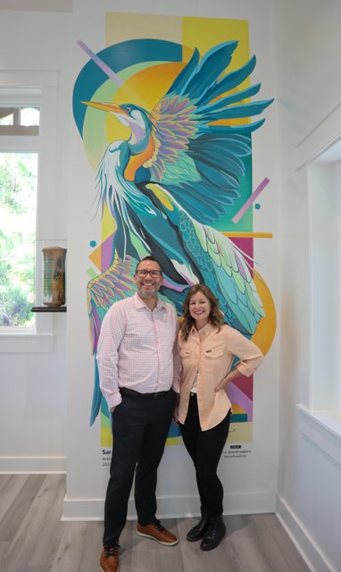 24 Artist of the Year Sarah Page Unveils New Mural at Grayton Central Parking Facility