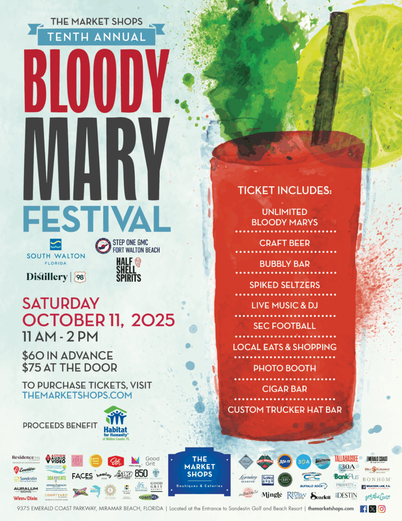 The Market Shops 10th Annual Bloody Mary Festival benefiting Habitat for Humanity – Walton County.