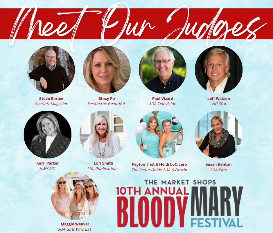 Meet The Judges The Market Shops 10th Annual Bloody Mary Festival benefiting Habitat for Humanity – Walton County.
