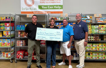 Saltwater Restaurants Presents Check to Food for Thought Outreach Following Bites for Backpacks Campaign