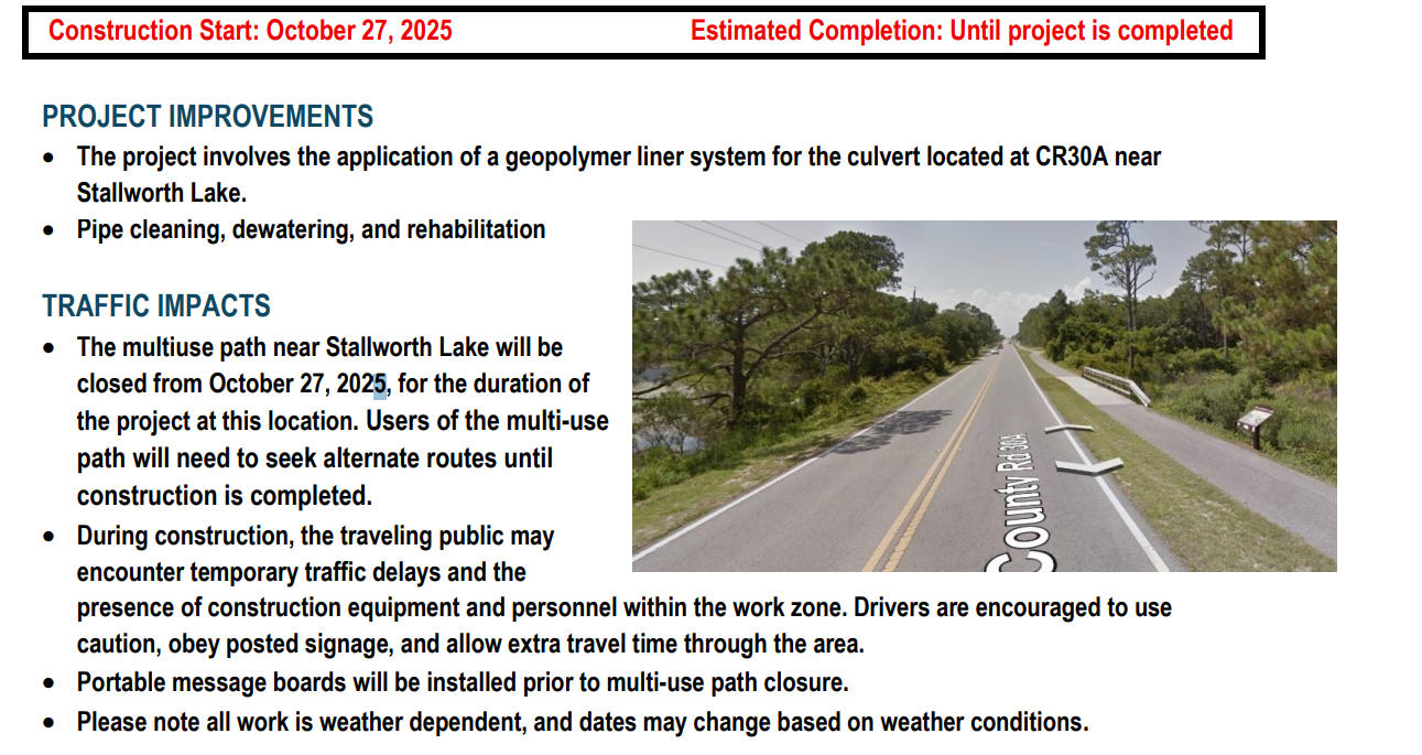 CR30A Crosspipe Rehabilitation Project Near Stallworth Lake CR30A Crosspipe Rehabilitation Project Near Stallworth Lake