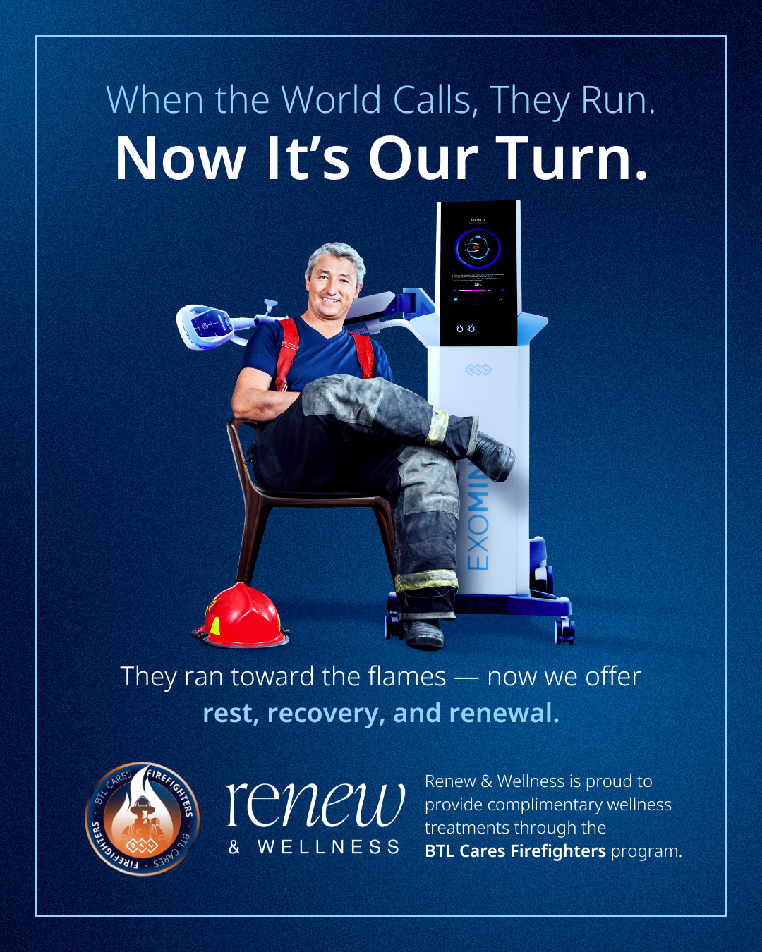 Renew and Wellness Joins BTL Cares Initiative to Support Firefighters’ Mental and Physical Wellness