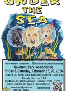 Celebrate the 15th Annual Apalachicola Mardi Gras Barkus Parade & Festival