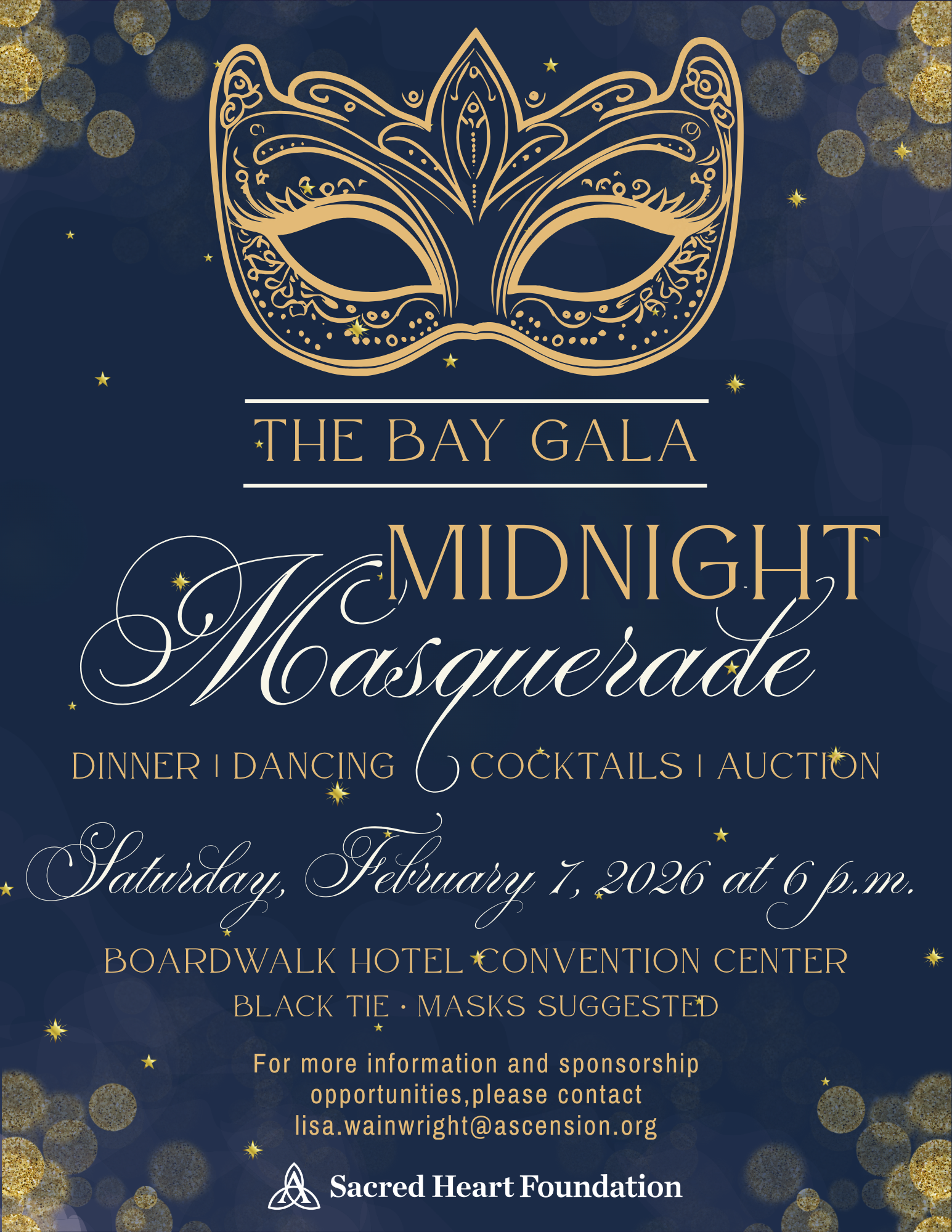 Ascension Sacred Heart Foundation to Host The Bay Gala: Midnight Masquerade