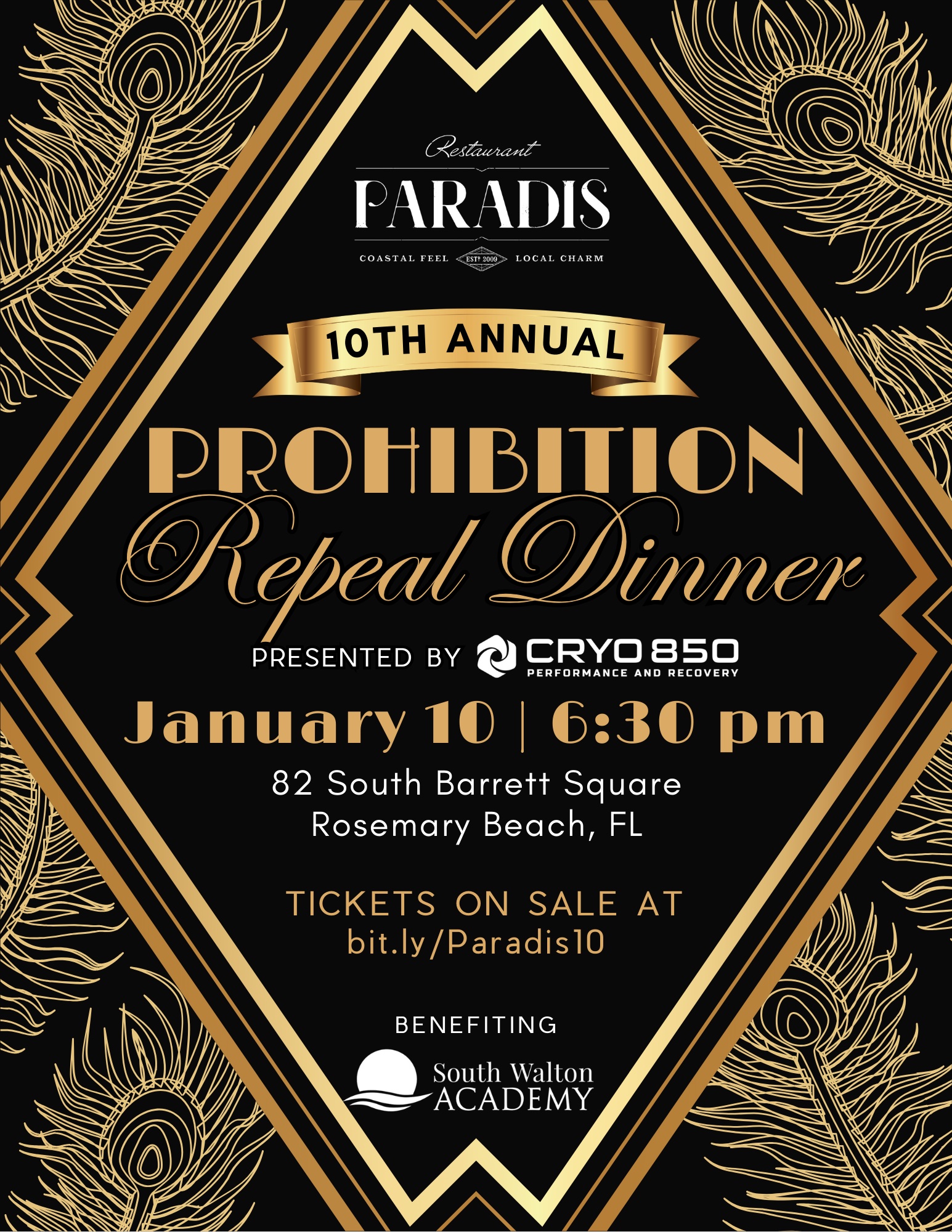 Restaurant Paradis to Host 10th Annual Prohibition Repeal Wine Dinner presented by Cryo 850 Restaurant Paradis to Host 10th Annual Prohibition Repeal Wine Dinner presented by Cryo 850