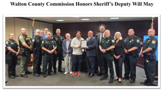 Walton County Commission Honors Sheriff’s Deputy Will May