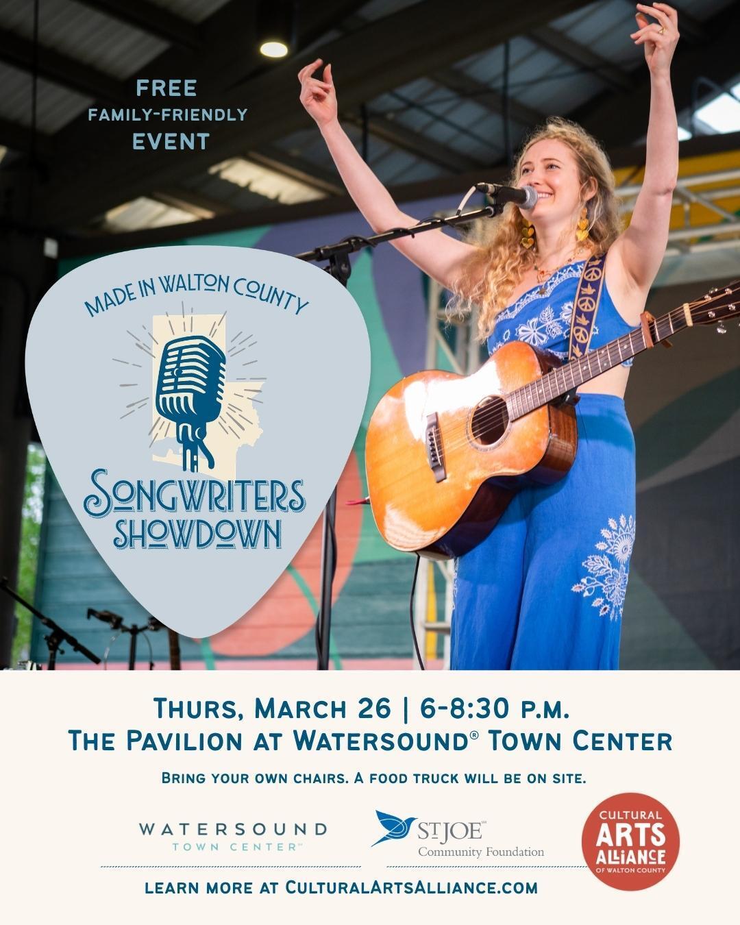 Cultural Arts Alliance Announces Finalists For “Made in Walton County” Songwriters Showdown