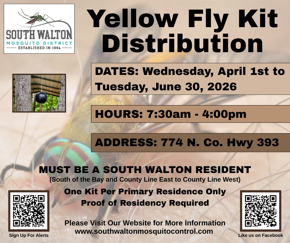 YELLOW FLY SEASON APPROACHES – FREE KITS AVAILABLE FOR SOUTH WALTON RESIDENTS