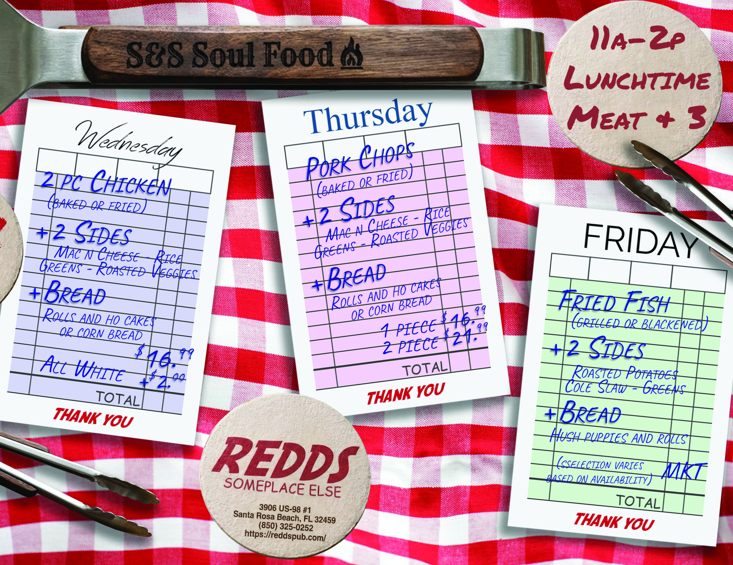 Redd’s Pub Introduces New Southern Soul Food Lunch Menu in Santa Rosa Beach Redd’s Pub Introduces New Southern Soul Food Lunch Menu in Santa Rosa Beach