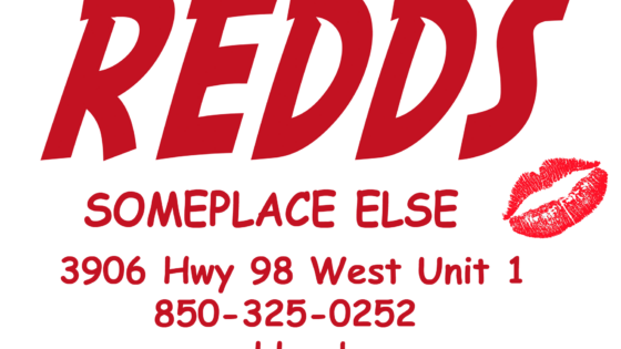 redds door sign white