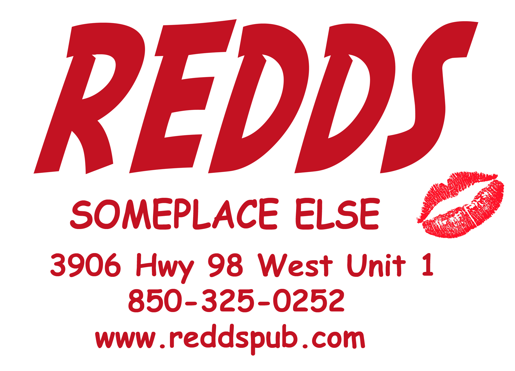 redds door sign white