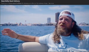 BeachBilly Lifestyle Delivers Product BY BOAT