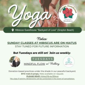 Yoga in the Backyard of Love at Hibiscus Guesthouse 1