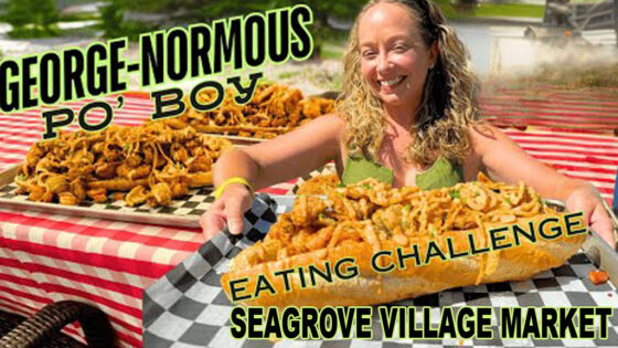 1024 Seagrove Village Market Taking On The George Normous Po Boy Eating Challenge