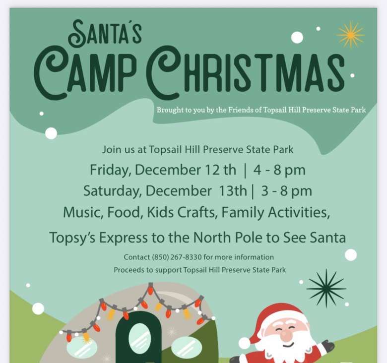 Santa's Camp Christmas at Topsail Hill Preserve State Park